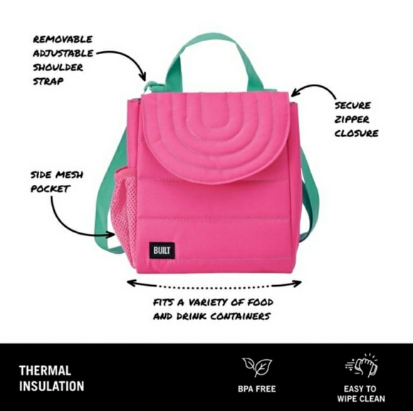 BUILT Puffer Insulated Reusable Polyester Lunch Bag - Picture 8 of 10